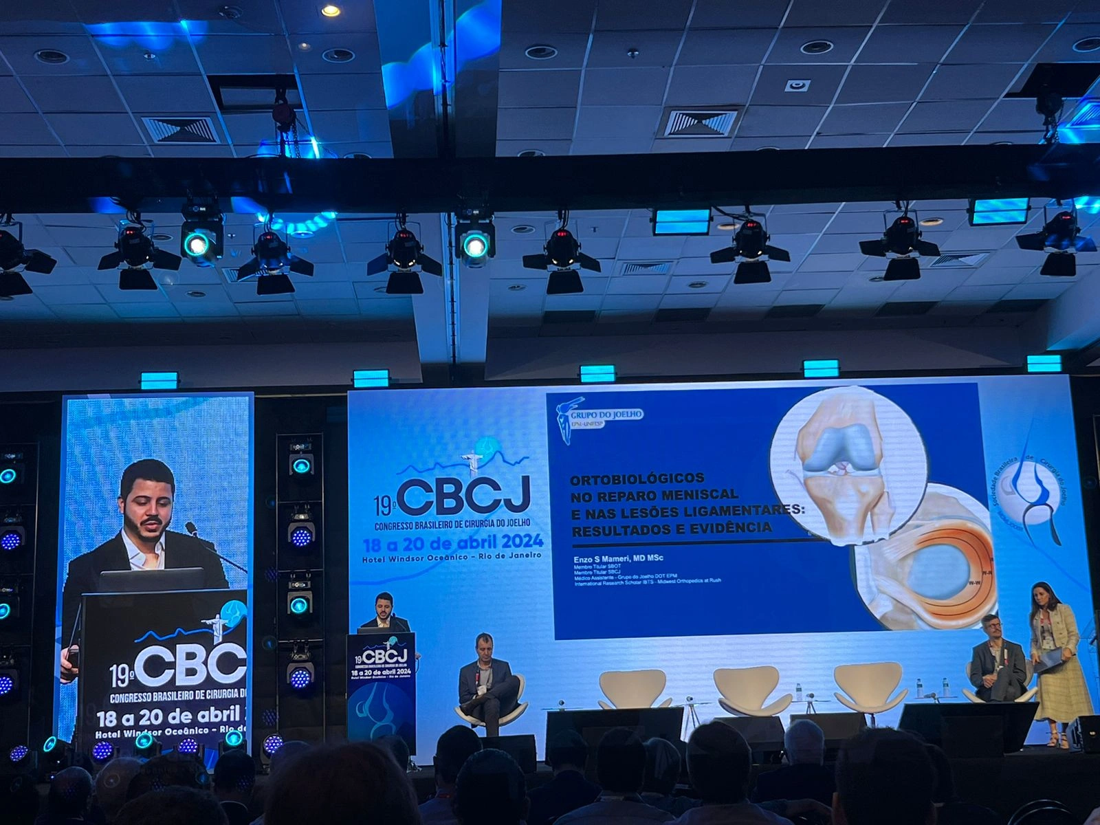 Dr. Enzo Mameri em atividade científica